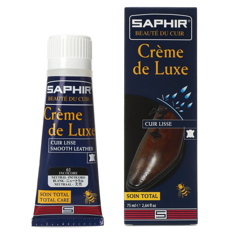

Крем для обуви унисекс Saphir CREME DE LUXE бесцветный, CREME DE LUXE