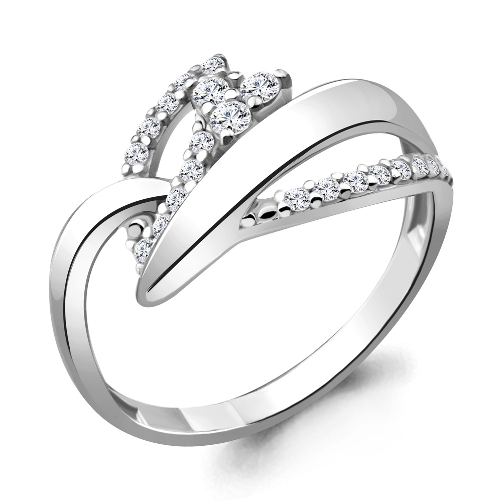 

Кольцо из серебра с фианитом р. 17,5 Aquamarine 68708А_925_р, 68708А_925_р