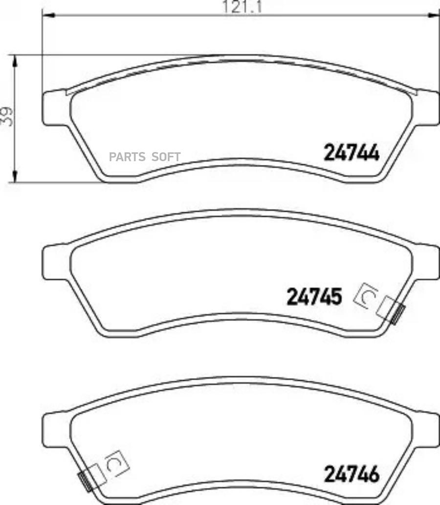

Колодки тормозные brembo задние P10060
