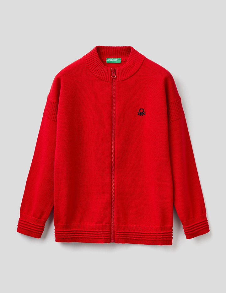 

Кардиган для мальчиков Benetton цв. красный р.146, 21A_12CDC5417
