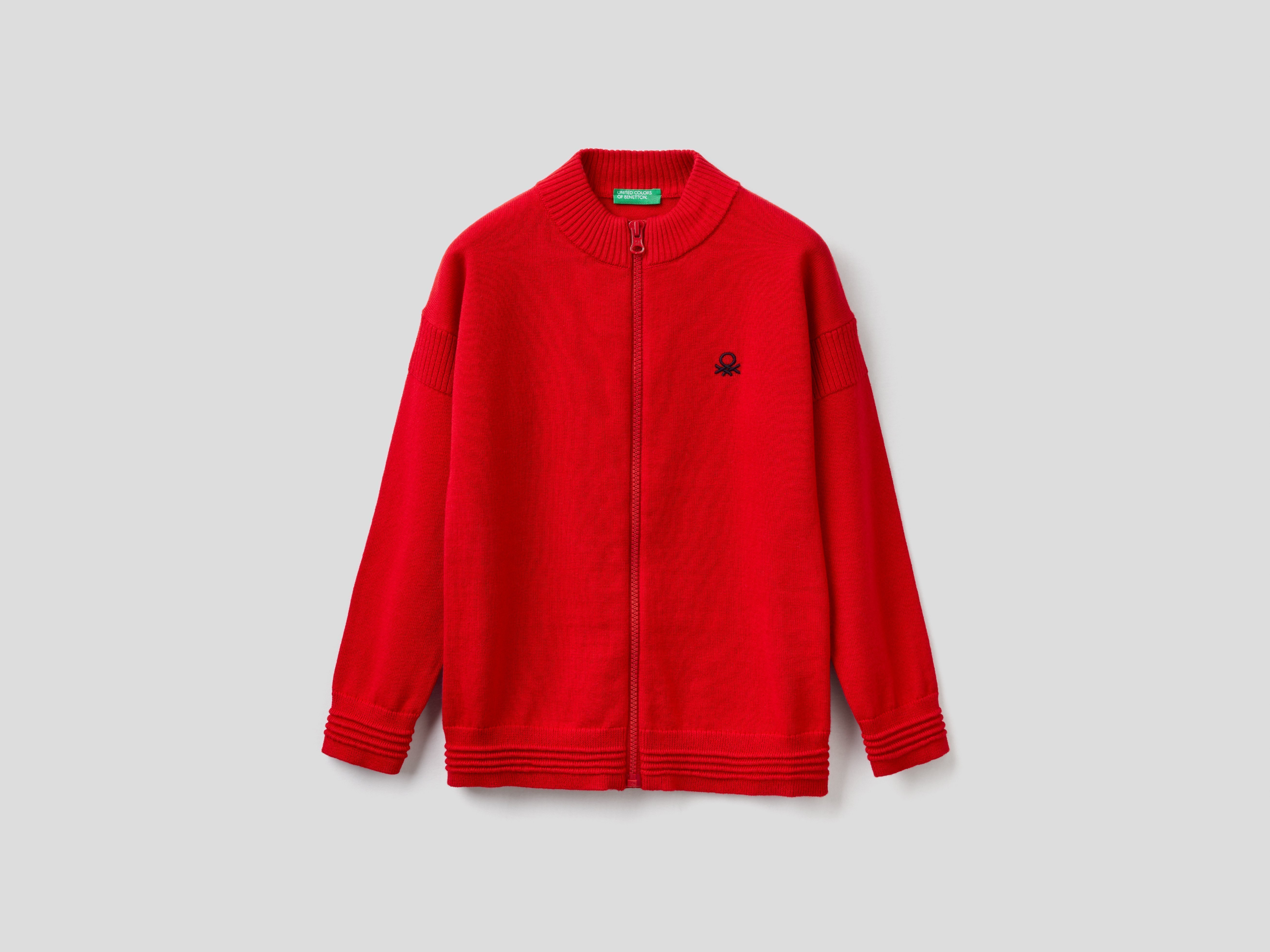 

Кардиган для мальчиков Benetton цв. красный р.110, 21A_12CDC5417