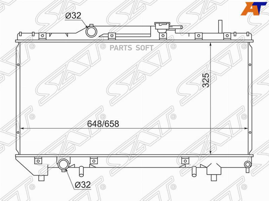 

Радиатор Toyota Corona/Carina/Caldina At19# 92-96 Sat Sg-Ty0002-At190