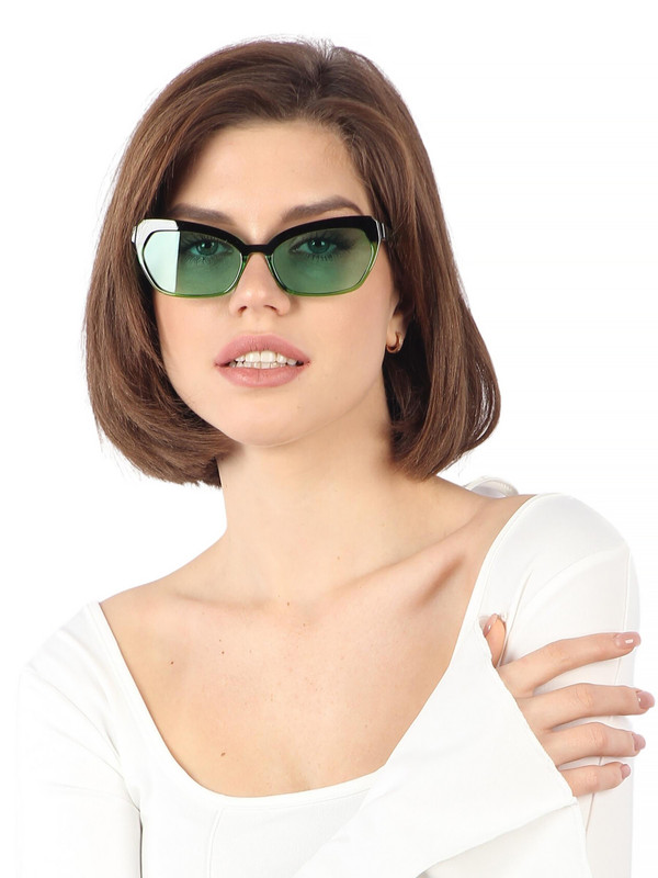 Солнцезащитные очки женские Pretty Mania DD104 зеленые