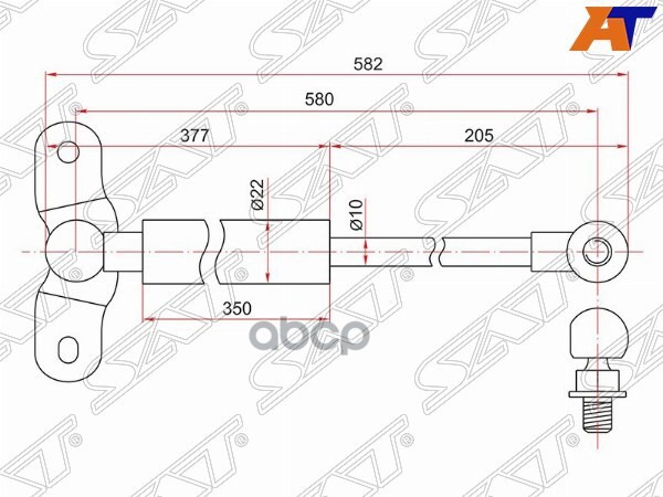 

Амортизатор Крышки Багажника Honda Odyssey Ra6 99-03 Rh (правый) Sat арт. ST-04741-S3N-000