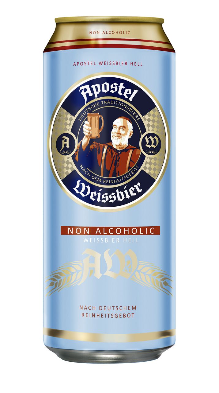 Безалкогольное пиво Apostel Weissbier светлое нефильтрованное пастеризованное 0,5 л