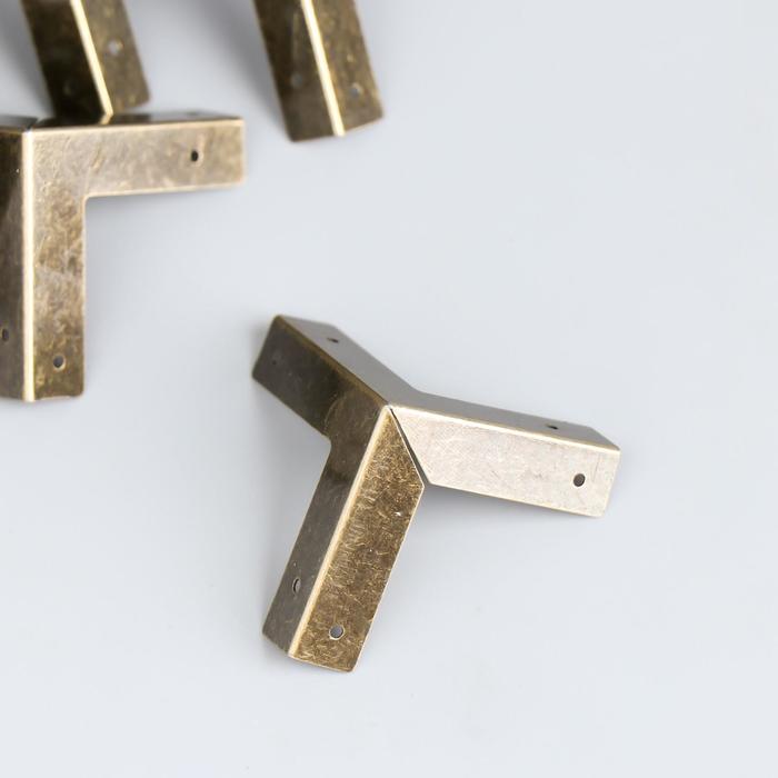 

Уголок Арт Узор для шкатулок металл 3х3х3 см, 10шт., Золотистый