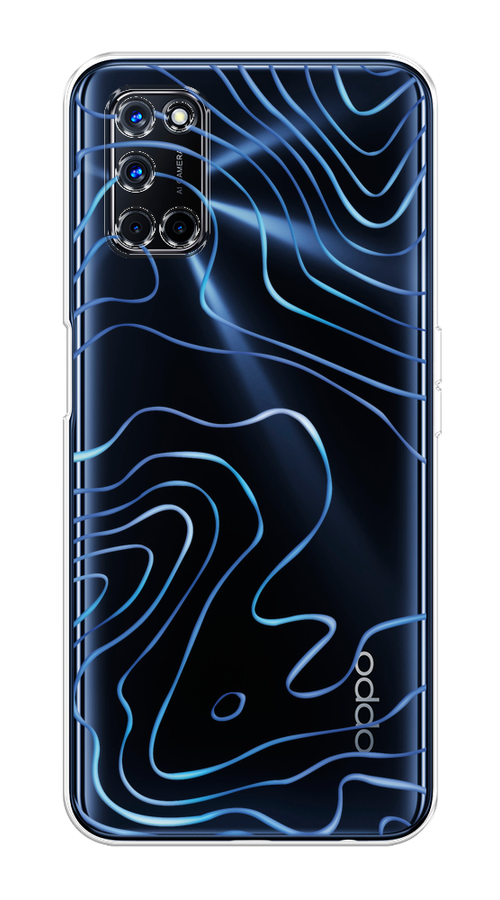 

Чехол на Oppo A52/A72 "Blue lines", Прозрачный;синий, 253250-1