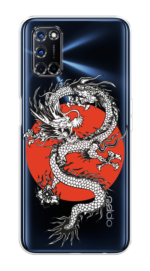 

Чехол на Oppo A52/A72 "Восходящий дракон", Белый;черный;красный, 253250-1