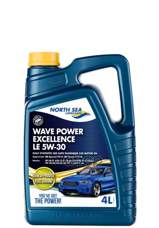 North Sea Lubricants Масло Моторное Wave Power Excellence Le 5W30 4Л