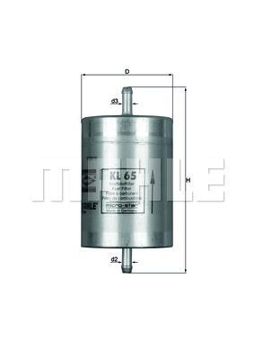 

Фильтр топливный Mahle/Knecht KL65
