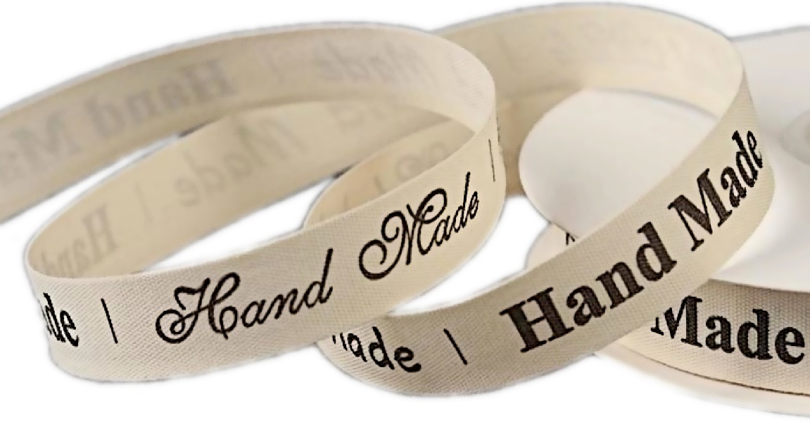 

Лента хлопковая «Hand made», 15 мм, 23 ± 1 м, цвет бежевый/чёрный, Белый;черный