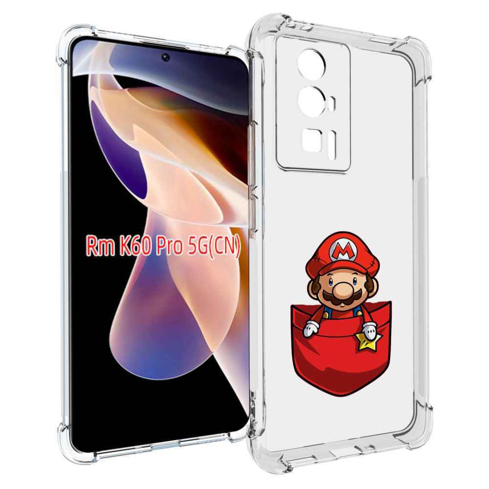 

Чехол MyPads марио в кармашке детский для Xiaomi Redmi K60 Pro, Прозрачный, Tocco
