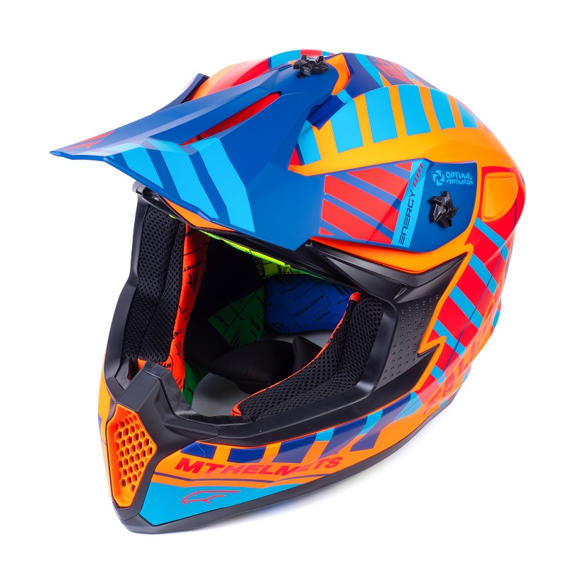 Шлем, MT, MX802 Falcon Energy B14, matt flur orange, S