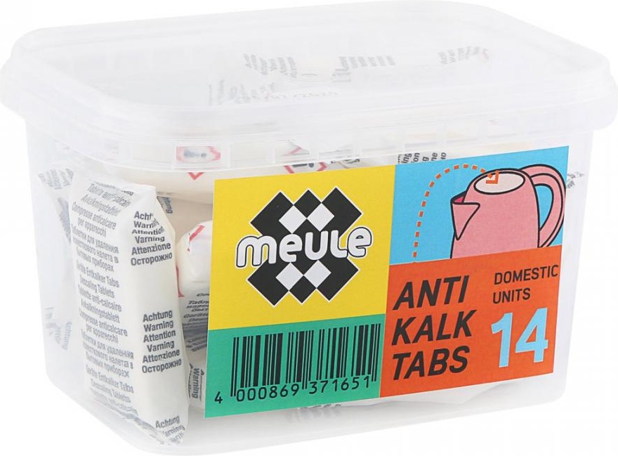 Средство чистящее Meule таблетки от накипи 14*15г тестерные таблетки для измерения свободных ионов водорода 10 таблеток