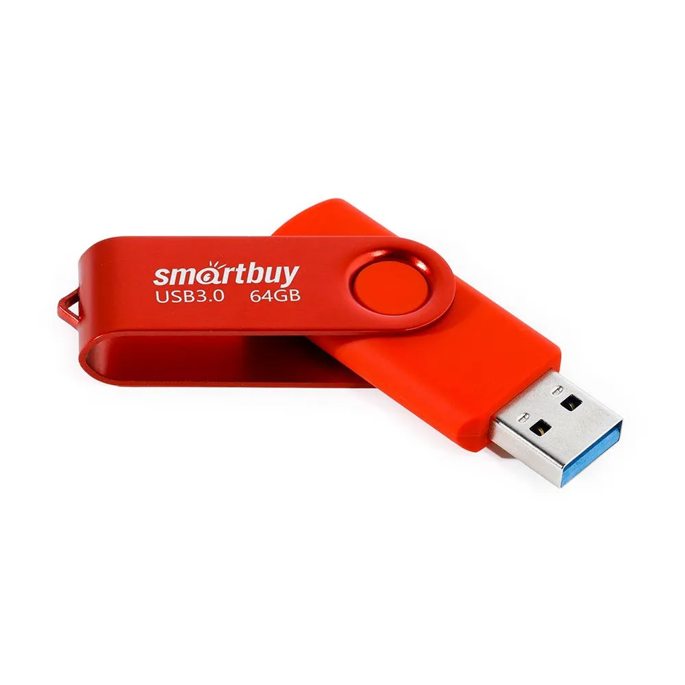 

Флеш-накопитель USB 3.0 Smartbuy 064GB Twist (SB064GB3TWR), красный