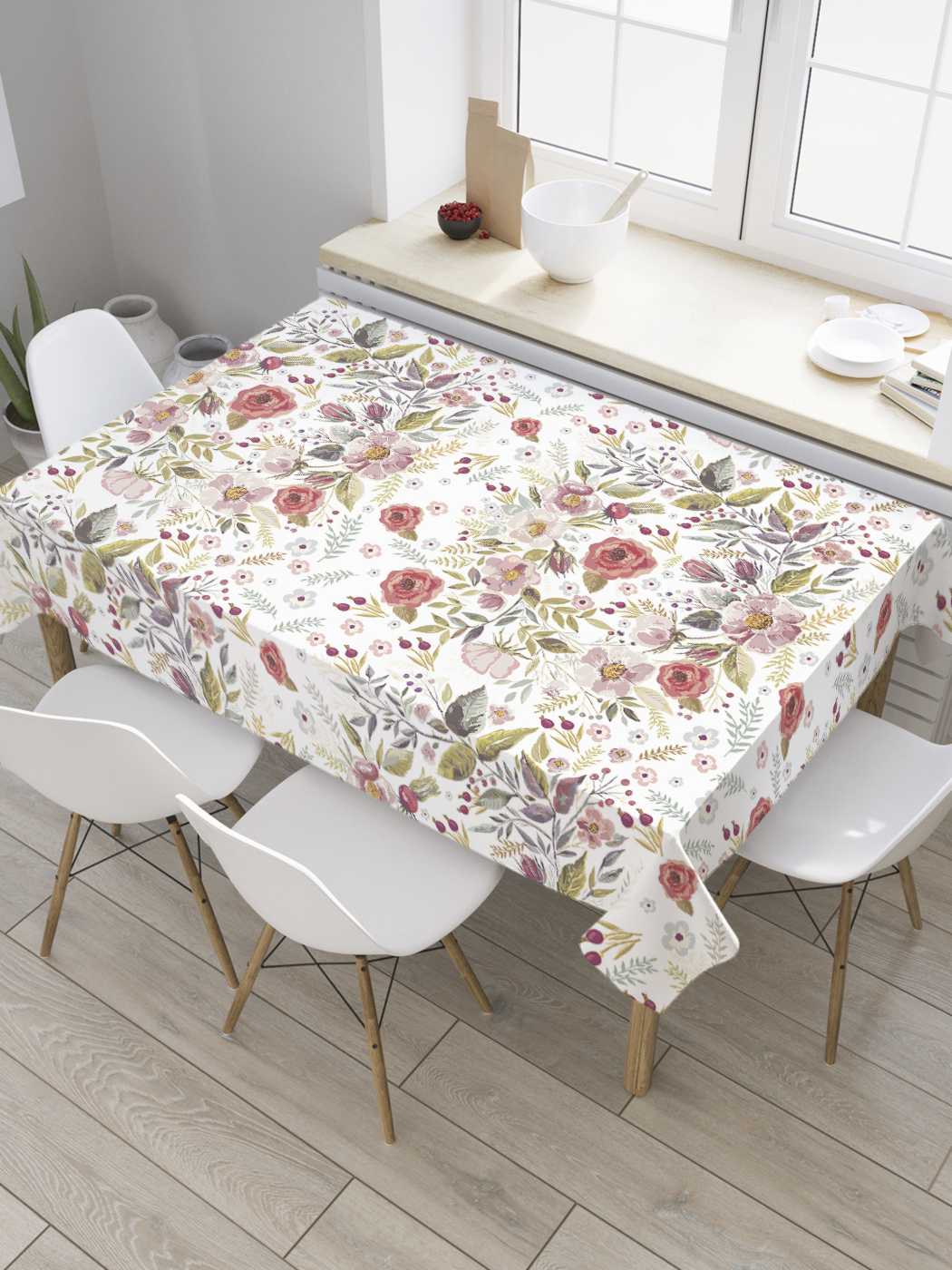 

Скатерть прямоугольная JoyArty "Мечтательная серенада" из оксфорда, 180x145 см, Бежевый, Мечтательная серенада