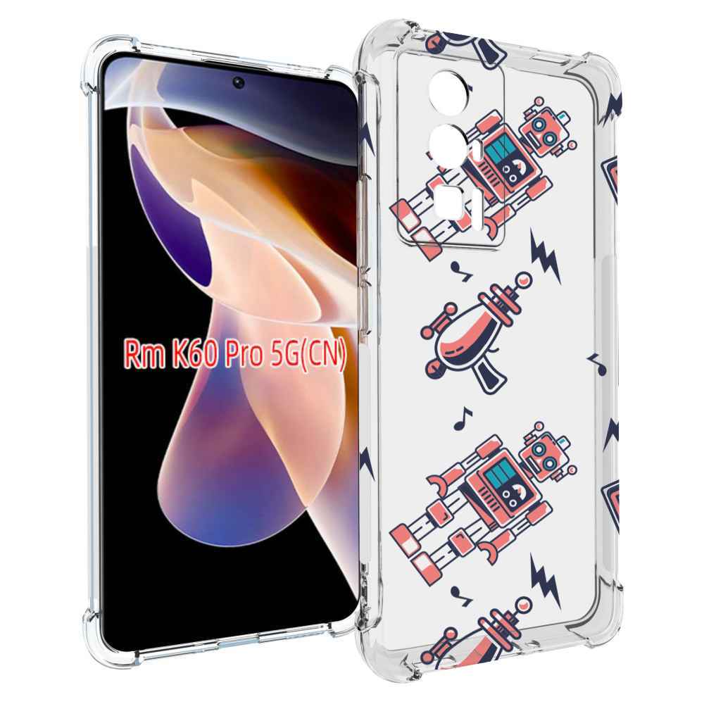 

Чехол MyPads мини-роботы для Xiaomi Redmi K60 Pro, Прозрачный, Tocco