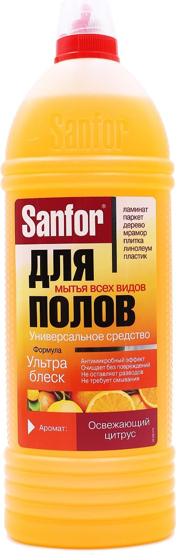 фото Средство для мытья полов sanfor освежающий цитрус 1л