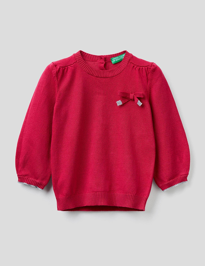 

Джемпер для девочек Benetton цв. фиолетовый р.98, 21A_12DRC1963