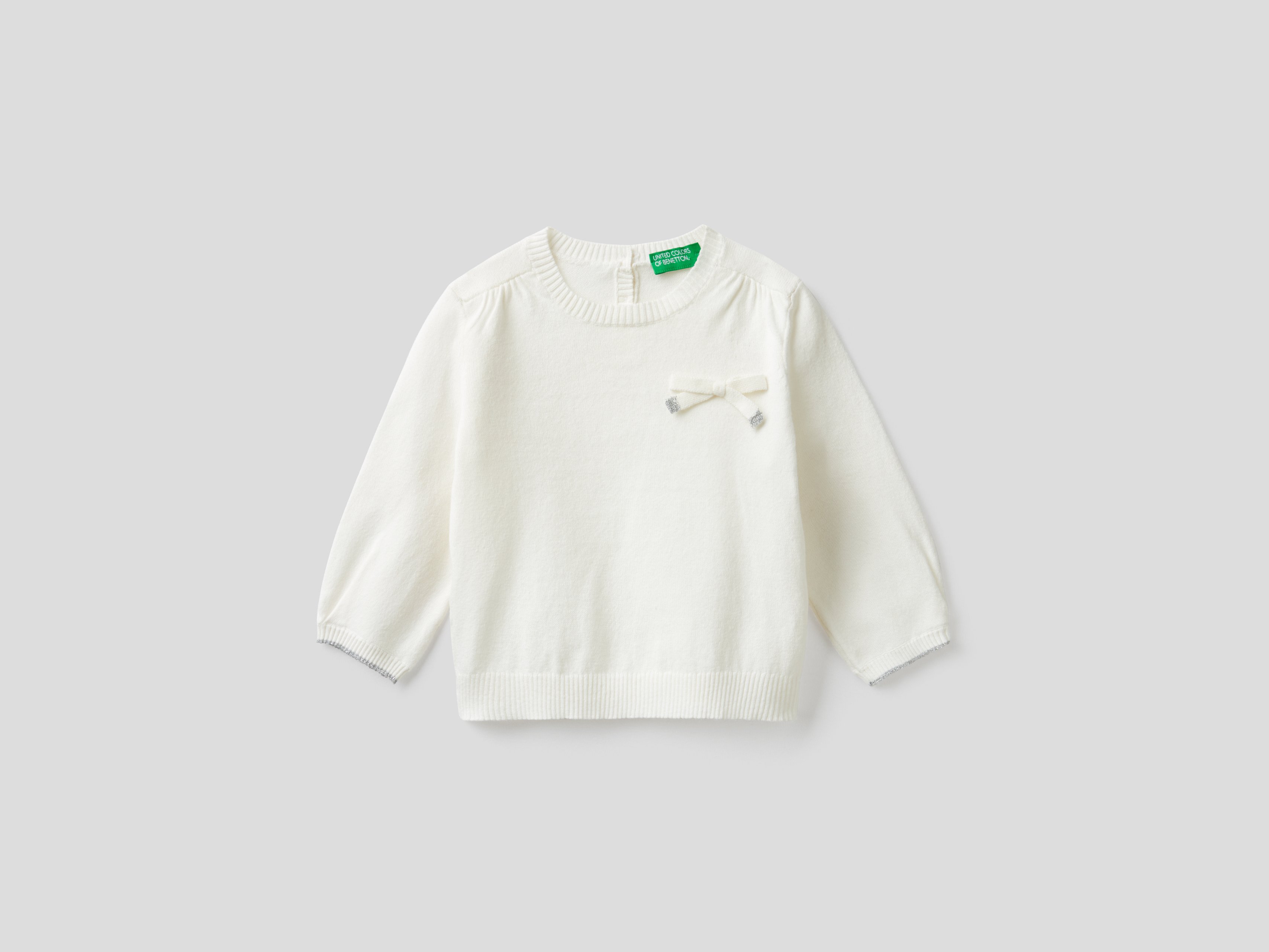 

Джемпер для девочек Benetton цв. белый р.80, 21A_12DRC1963