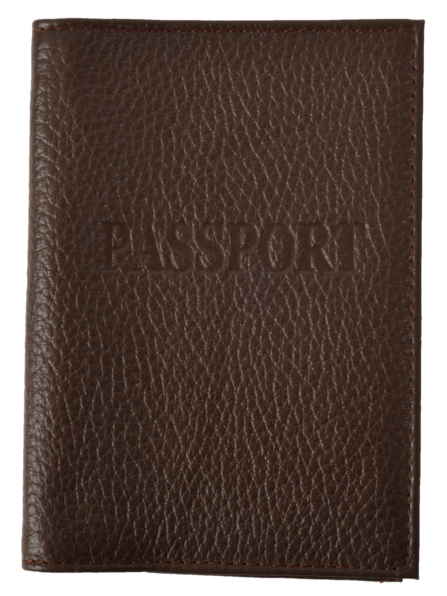

Обложка для паспорта унисекс Leather Manufacture 133272 коричневая, 133272