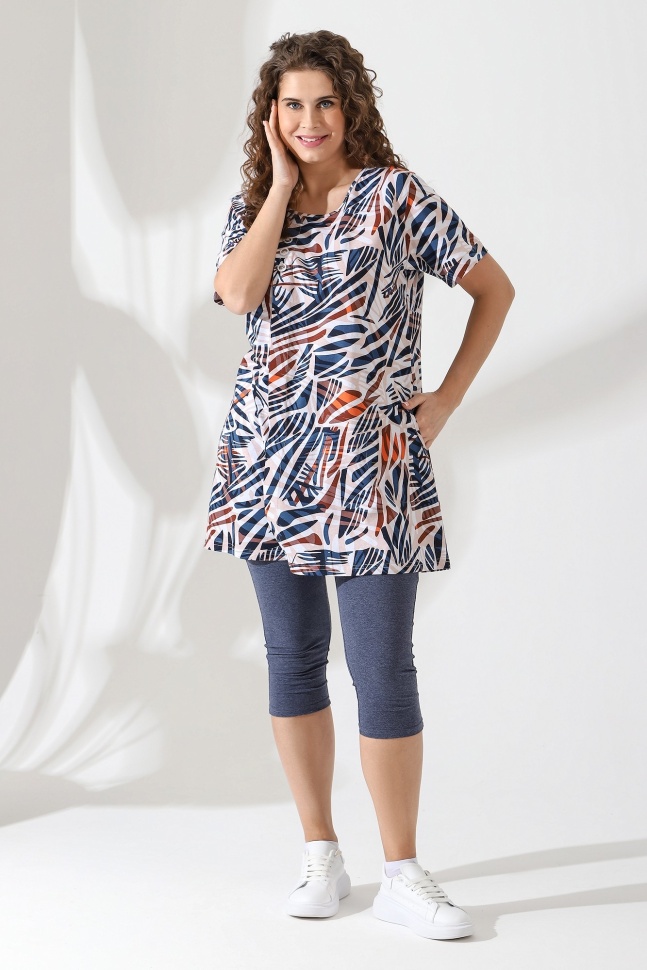 Комплект домашний женский Виолетта Вавилон-2 синий 52 RU