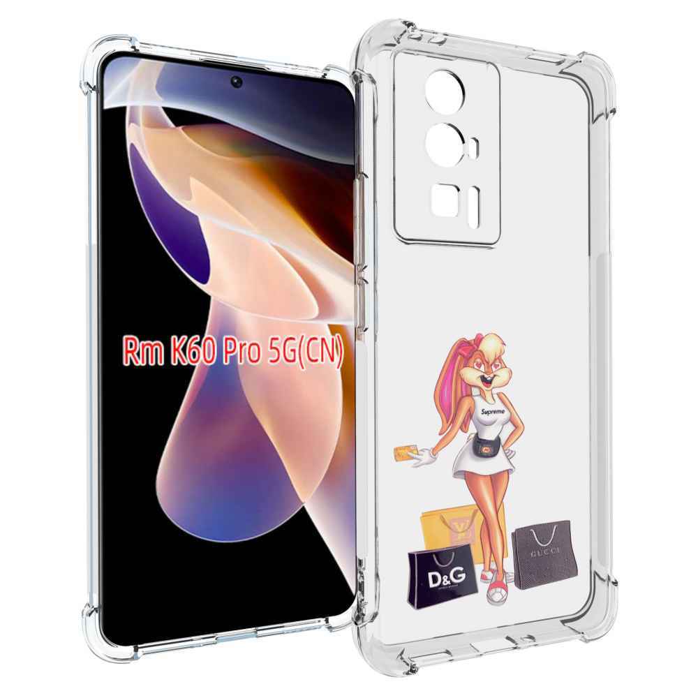 

Чехол MyPads модница-зайка женский для Xiaomi Redmi K60 Pro, Прозрачный, Tocco