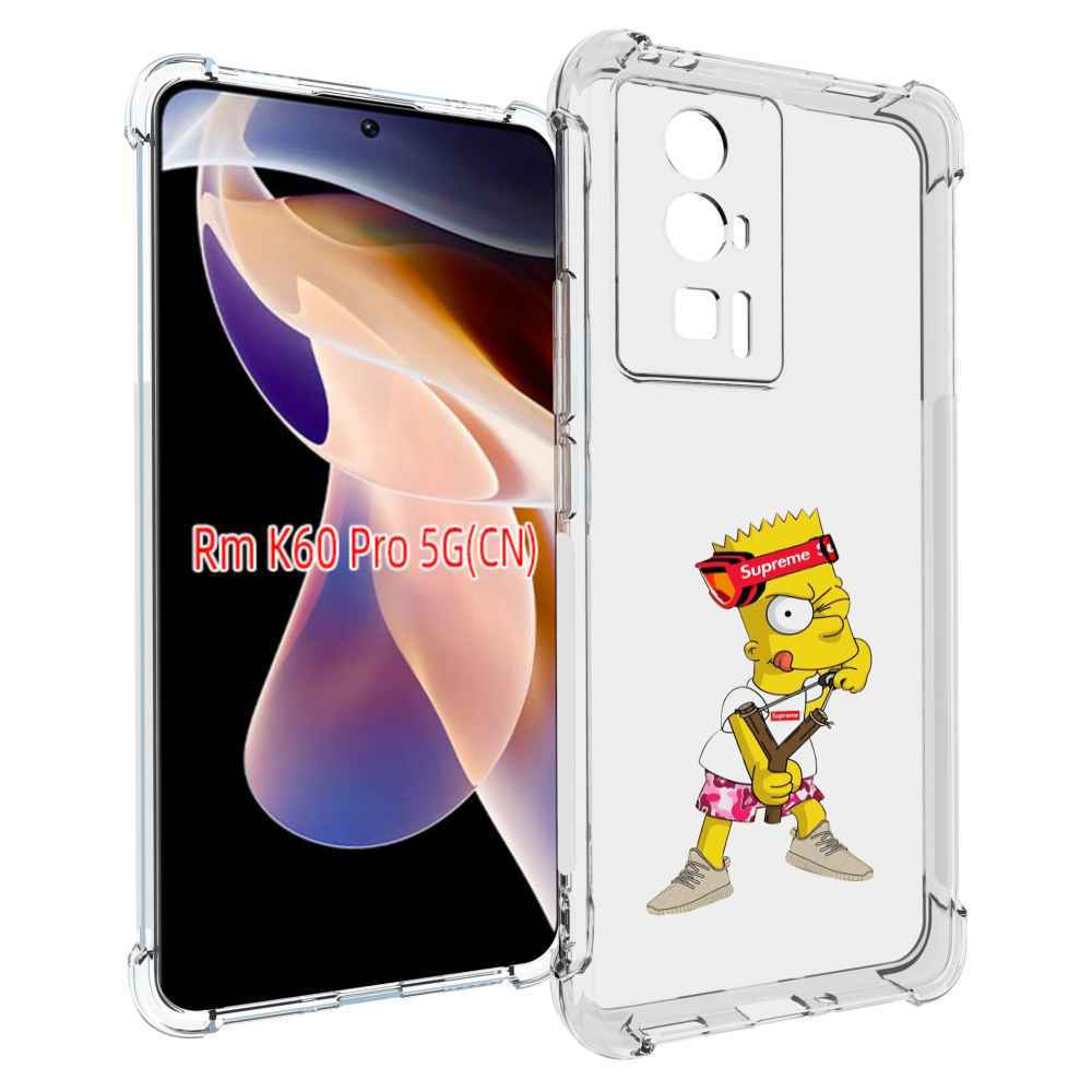 Чехол MyPads модный-барт-симпсон для Xiaomi Redmi K60 Pro