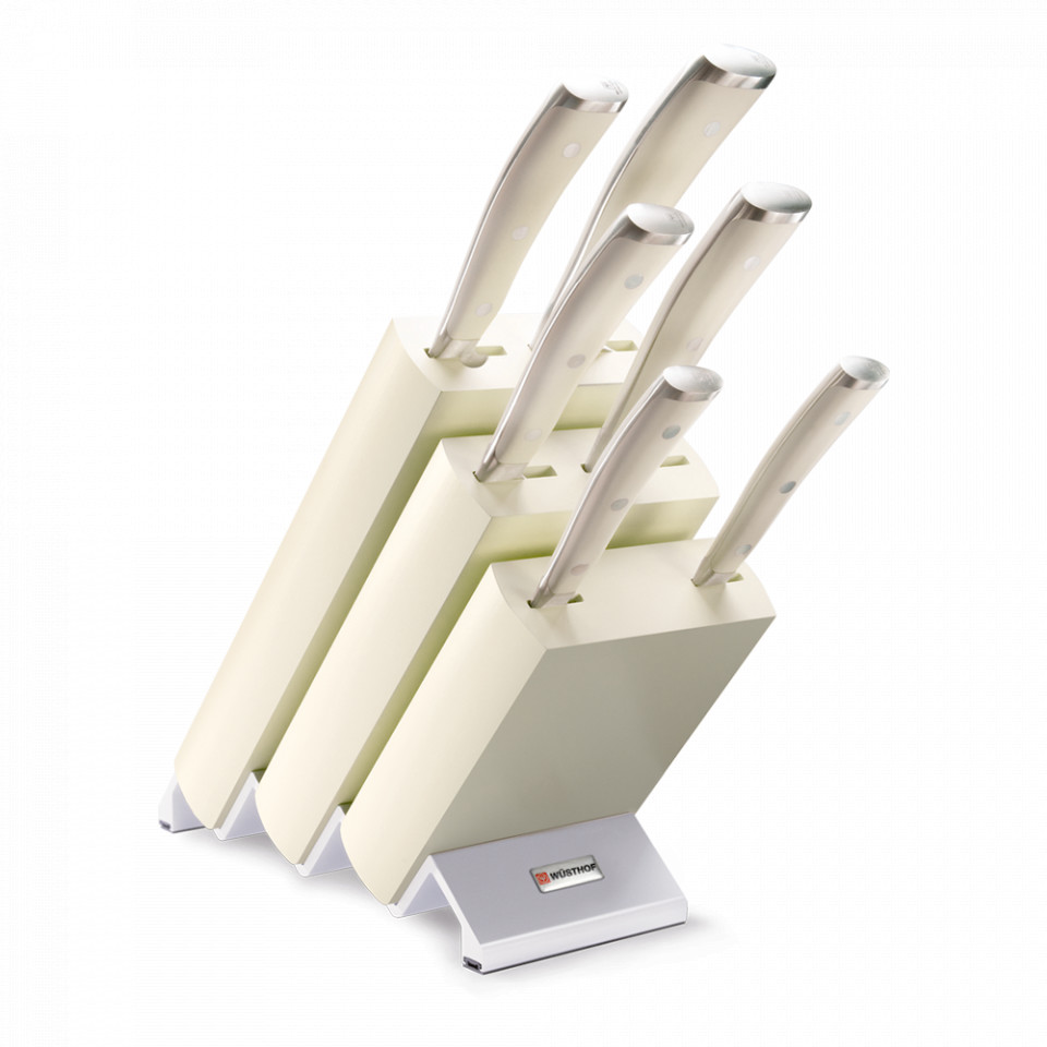 

Набор кухонных ножей 6 предметов в подставке, WUESTHOF, Ikon Cream White