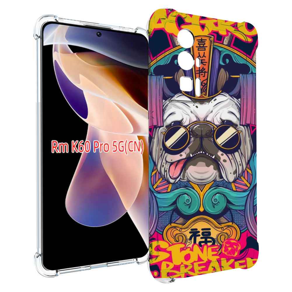 

Чехол MyPads мопс агро яркая для Xiaomi Redmi K60 Pro, Прозрачный, Tocco