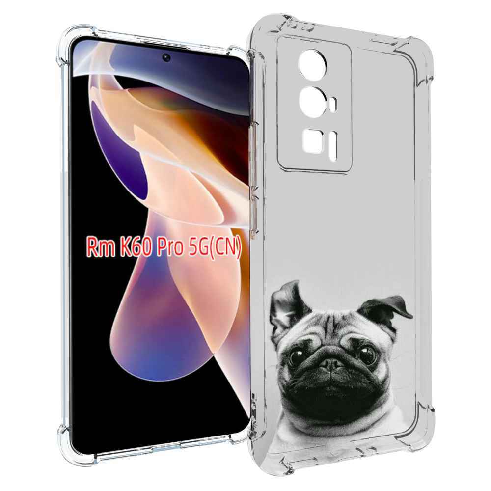 

Чехол MyPads мопс для Xiaomi Redmi K60 Pro, Прозрачный, Tocco