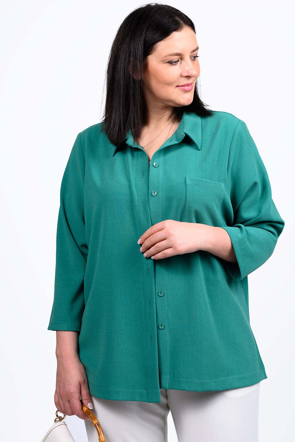 Рубашка женская SVESTA C2864 зеленая 52 RU