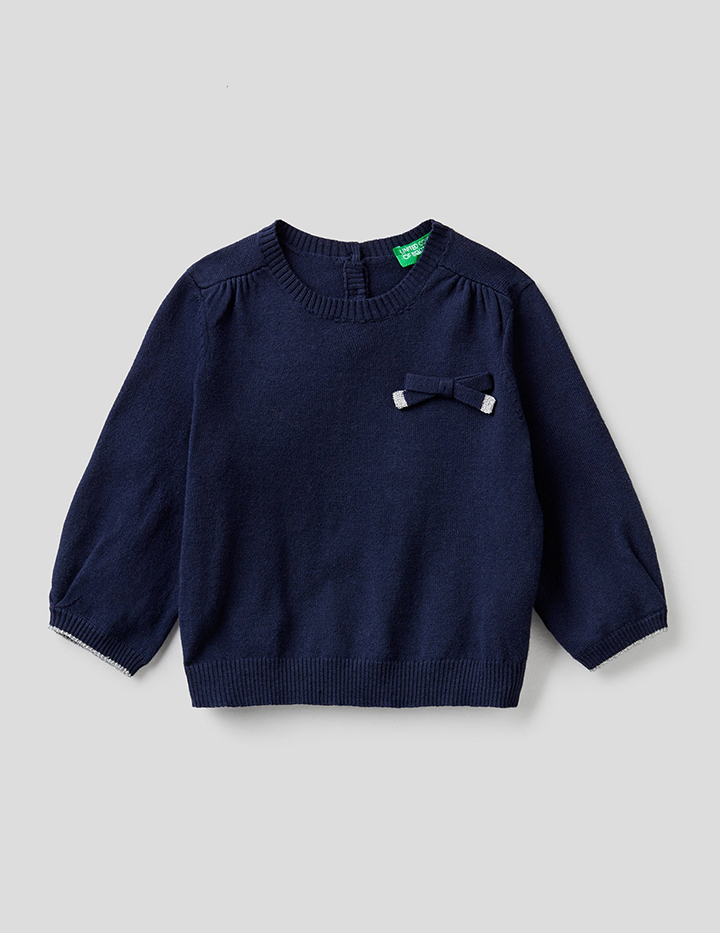 

Джемпер для девочек Benetton цв. синий р.86, 21A_12DRC1963