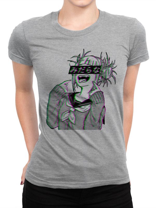 

Футболка женская DS Apparel Моя геройская академия - Химико Тога 1 серая M, Серый, Моя геройская академия - Химико Тога 1