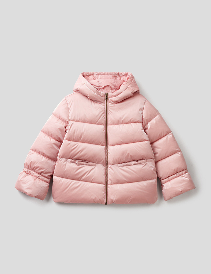 фото Куртка для девочек benetton цв. розовый р.158 united colors of benetton