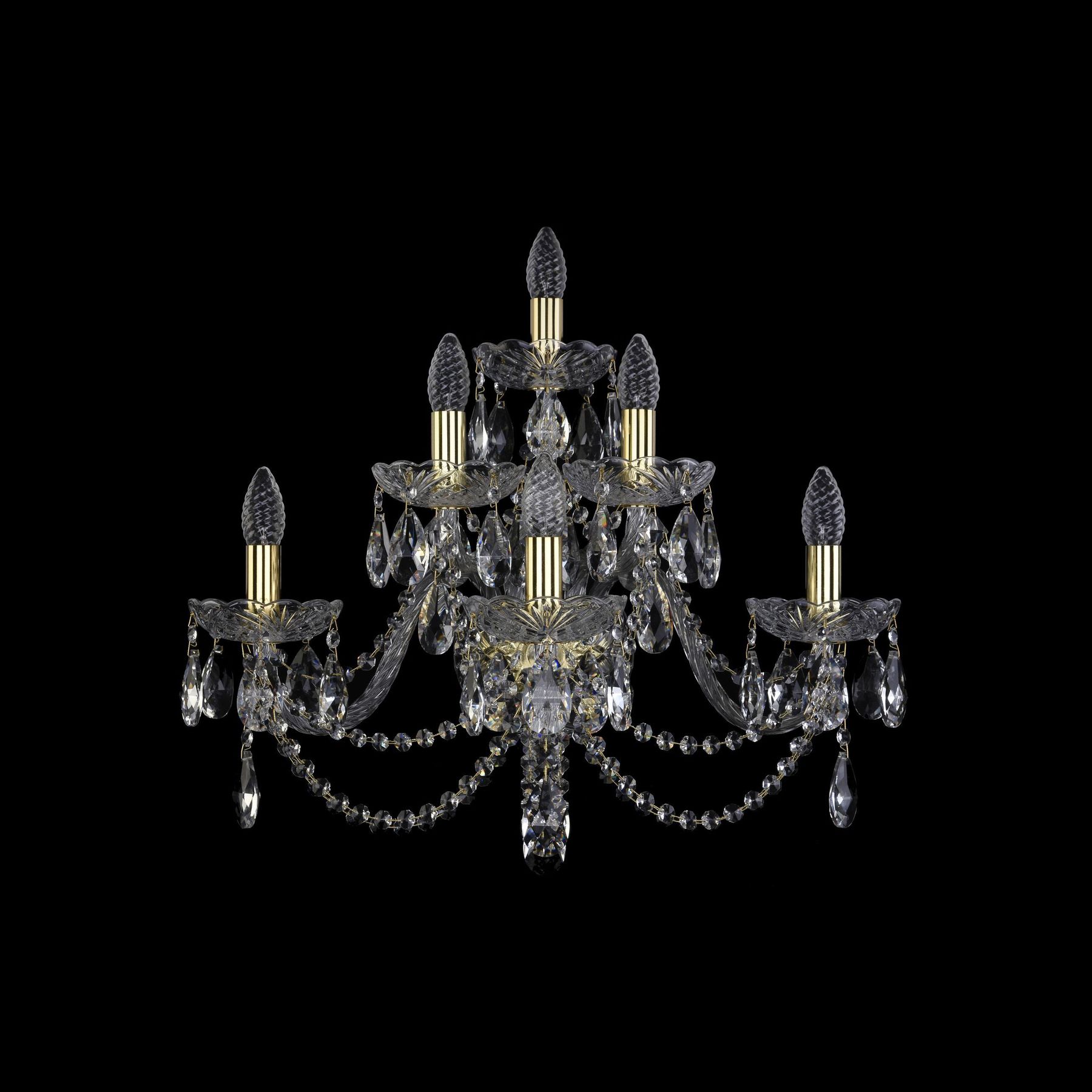 

Бра Bohemia Ivele Crystal Хрустальное 1406B/3+2+1/240/XL G, 1406B/3+2+1/240/XL G