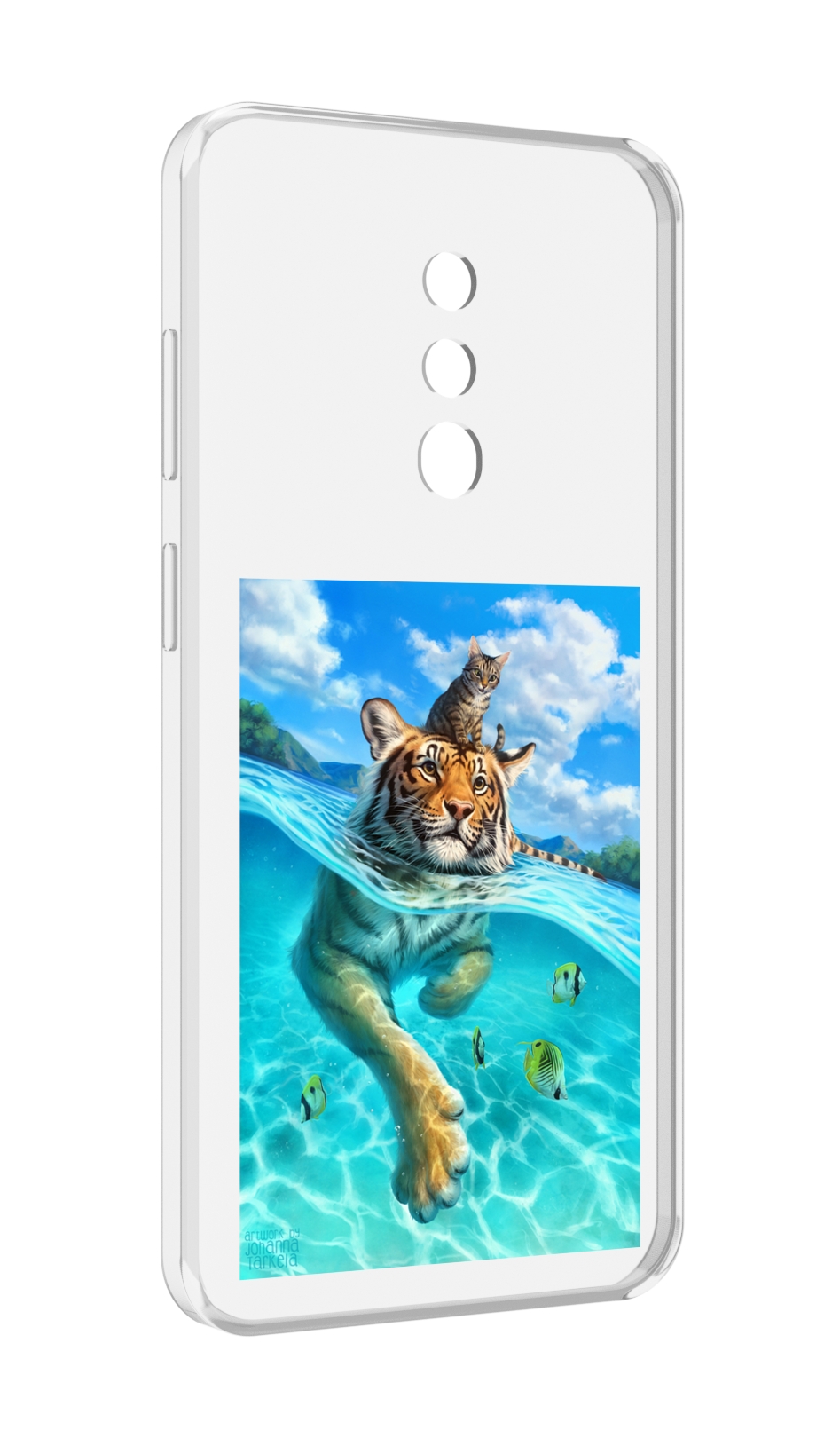 

Чехол MyPads Кот-на-тигре для Blackview BV5200, Прозрачный, Tocco