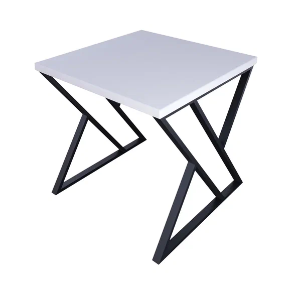 

Стол кухонный Solarius Loft с Z-образными ножками 80x80х75, белый с черными ножками, Loft с Z-образными ножками