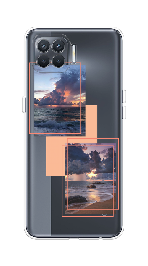 

Чехол на Oppo Reno 4 Lite/A93 "Sky collage", Розовый;прозрачный;синий, 255350-1