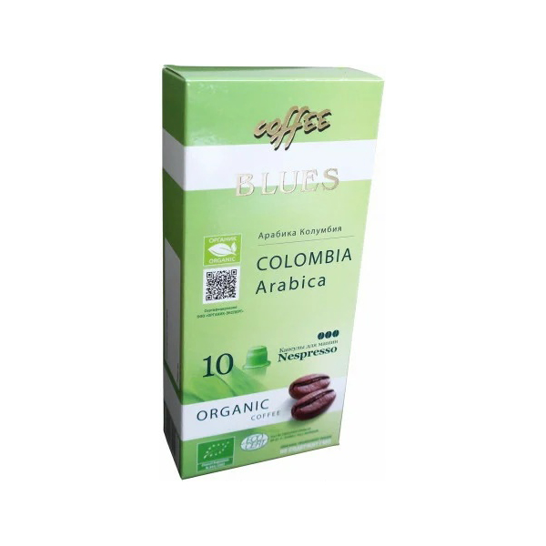 Кофе в капсулах Coffee Blues Organic Колумбия 10 шт.