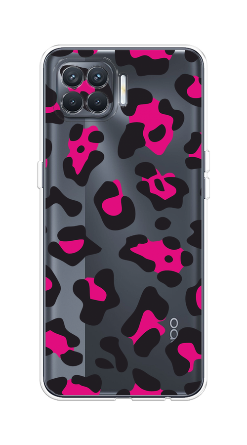 

Чехол на Oppo Reno 4 Lite/A93 "Pink cow spots", Черный;розовый, 255350-1