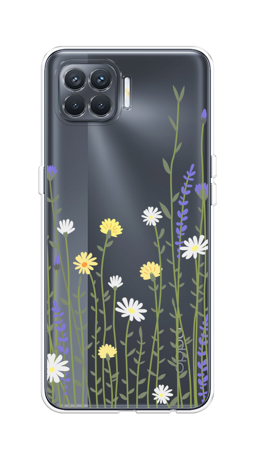 

Чехол на Oppo Reno 4 Lite/A93 "Ромашка и лаванда", Зеленый;желтый;прозрачный, 255350-1