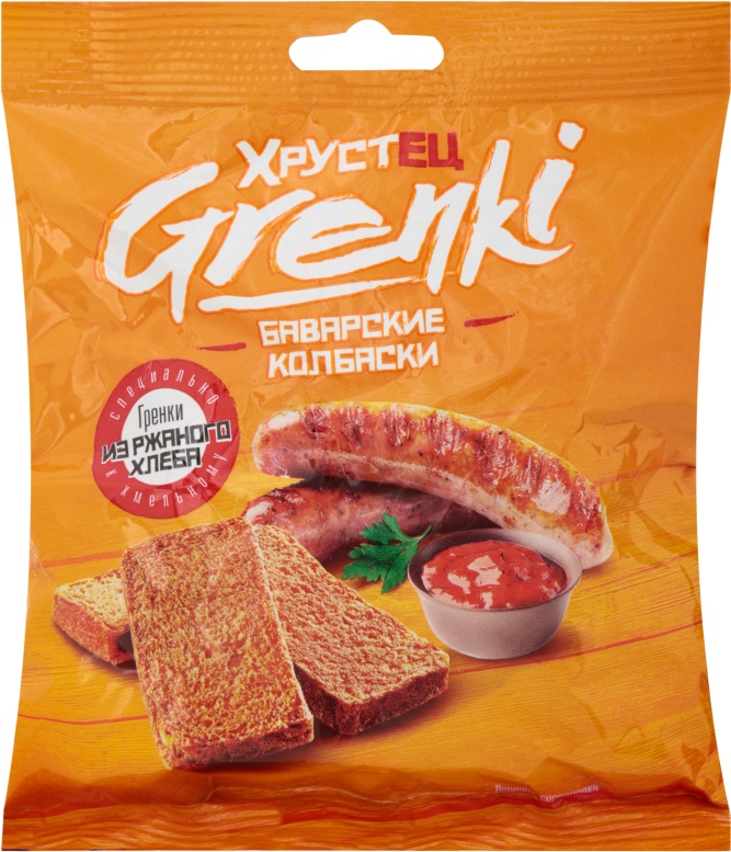 

Гренки Хрустец Grenki ржаные со вкусом баварские колбаски 80г