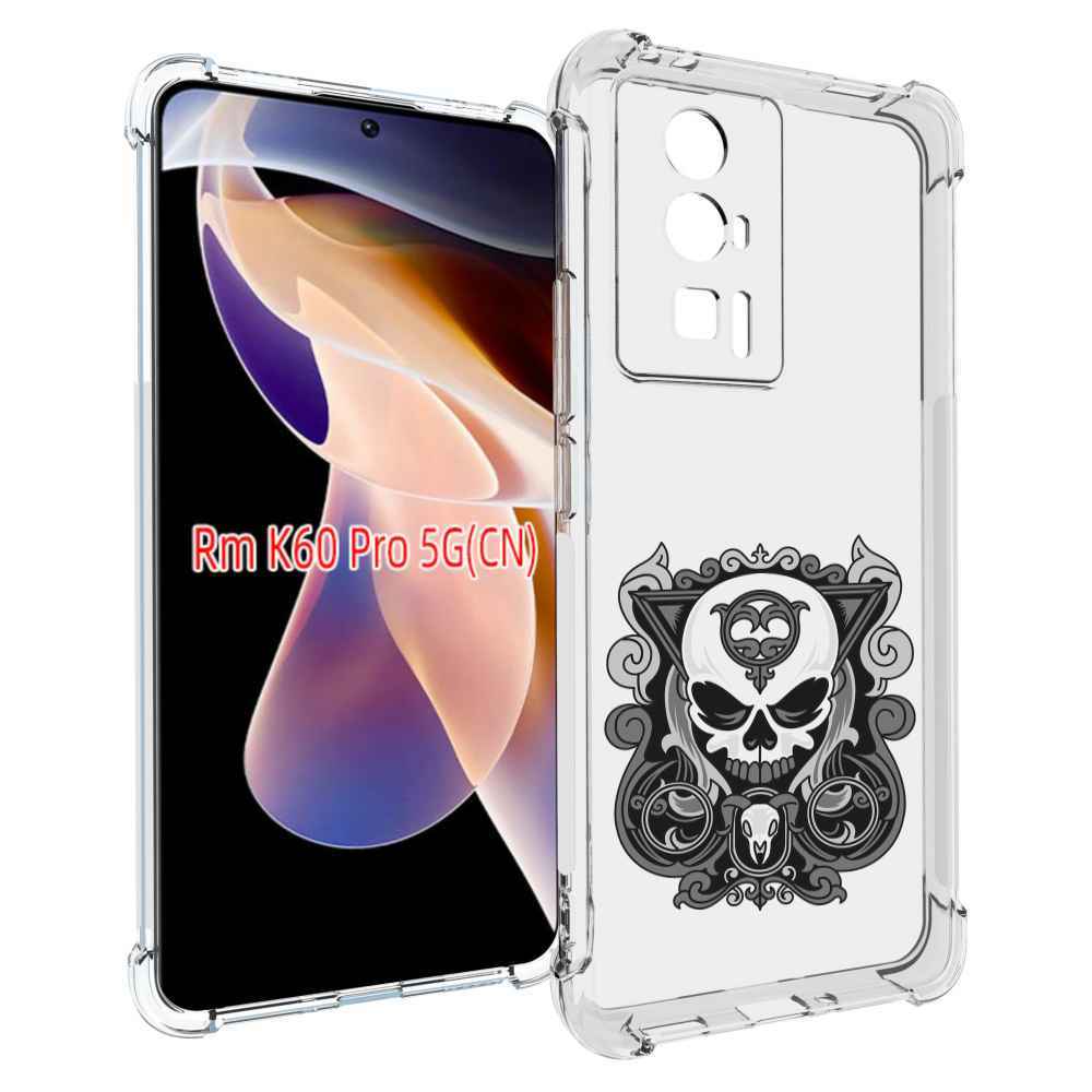 

Чехол MyPads орнамент-на-черепе для Xiaomi Redmi K60 Pro, Прозрачный, Tocco