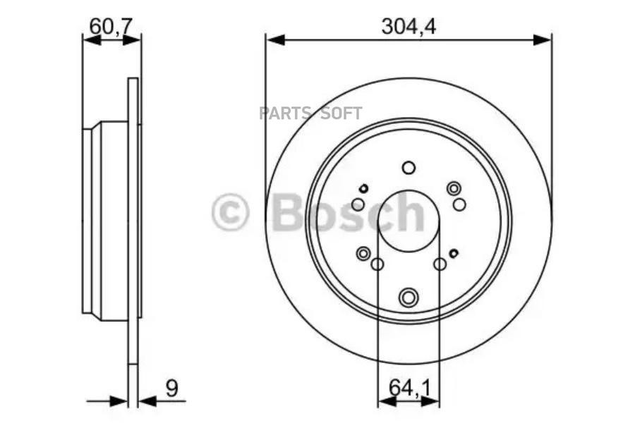 

Тормозной Диск Задний Bosch арт. 0986479V84