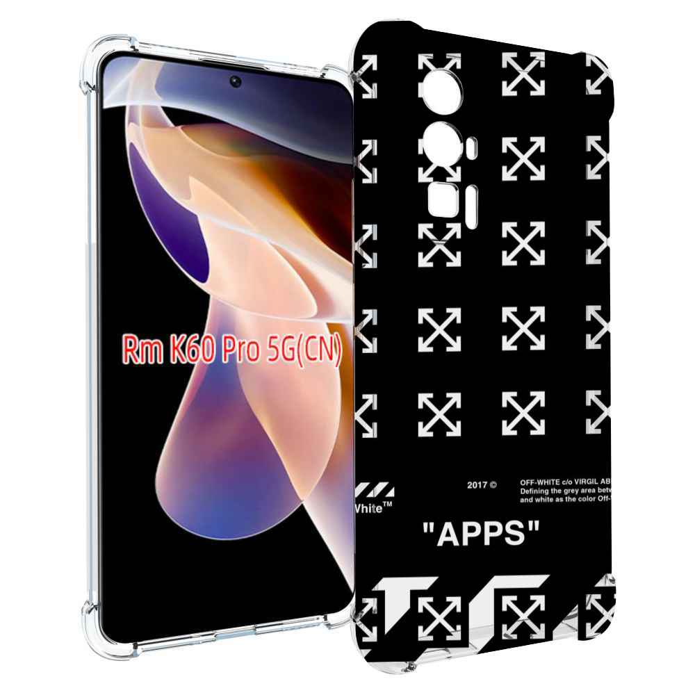 

Чехол MyPads оф-вайт-значки для Xiaomi Redmi K60 Pro, Прозрачный, Tocco