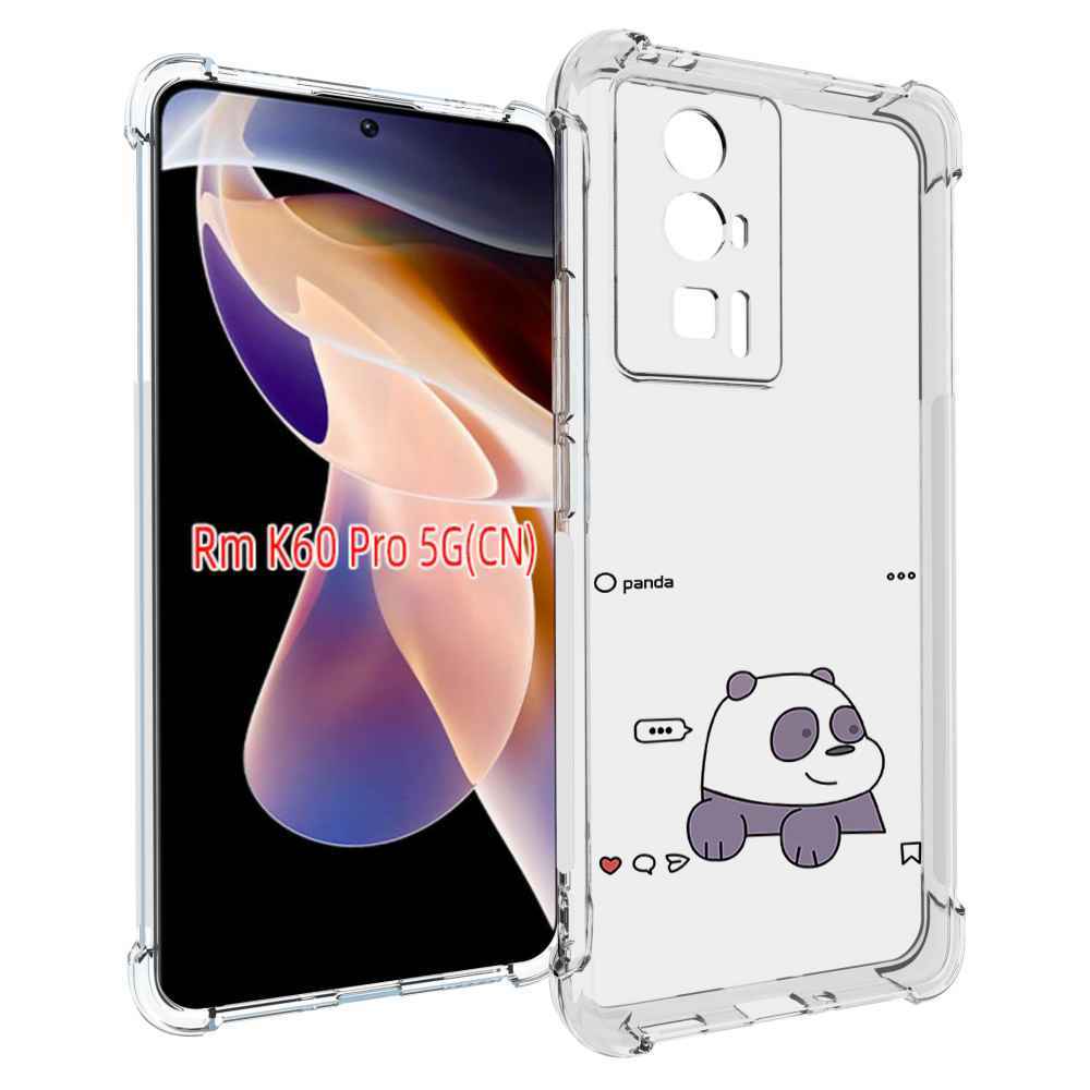 Чехол MyPads пандочка-фотка для Xiaomi Redmi K60 Pro