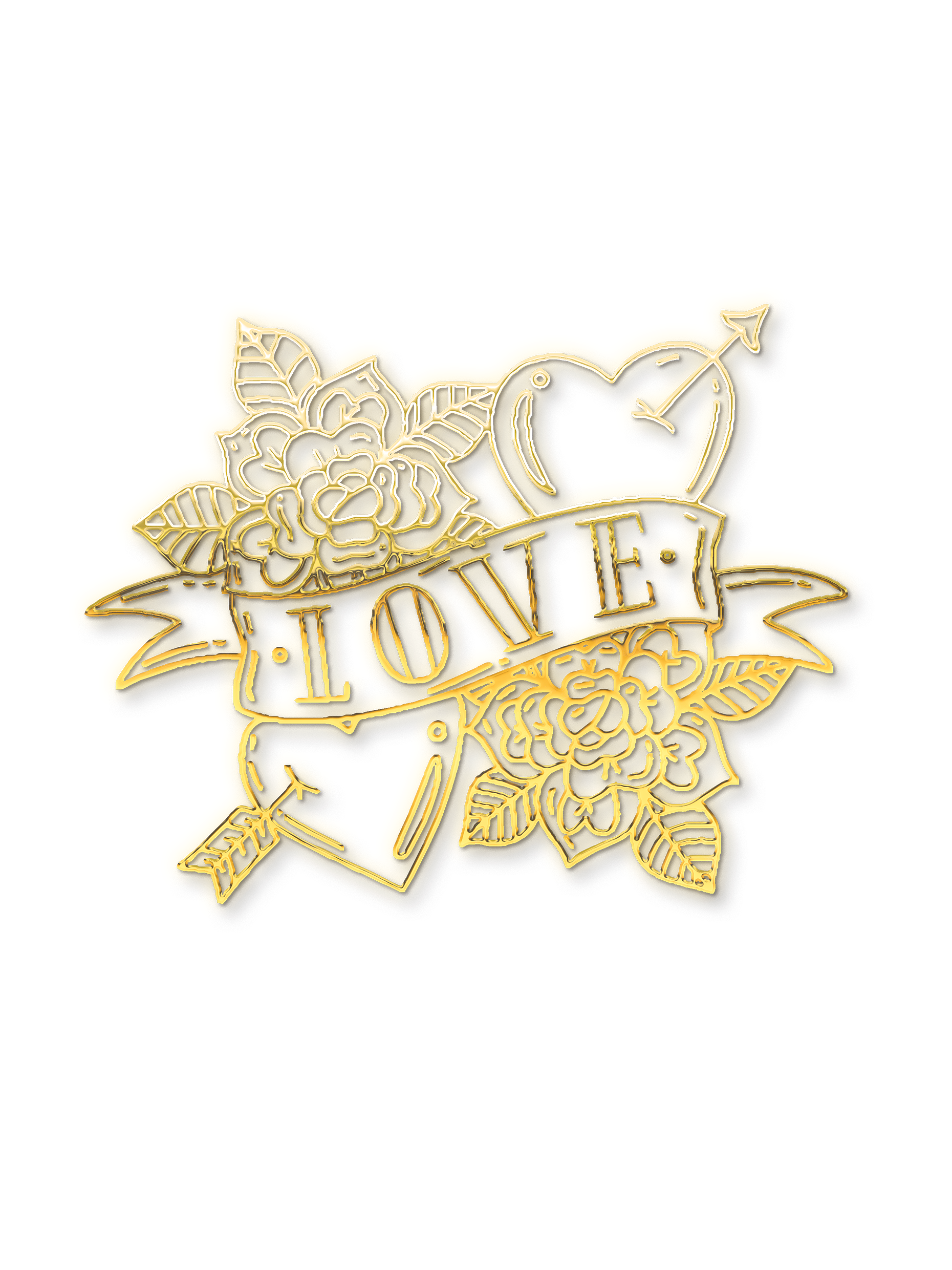 

Наклейка металлическая Silver&Golden Sticker KstG31069 I love you, Наклейки