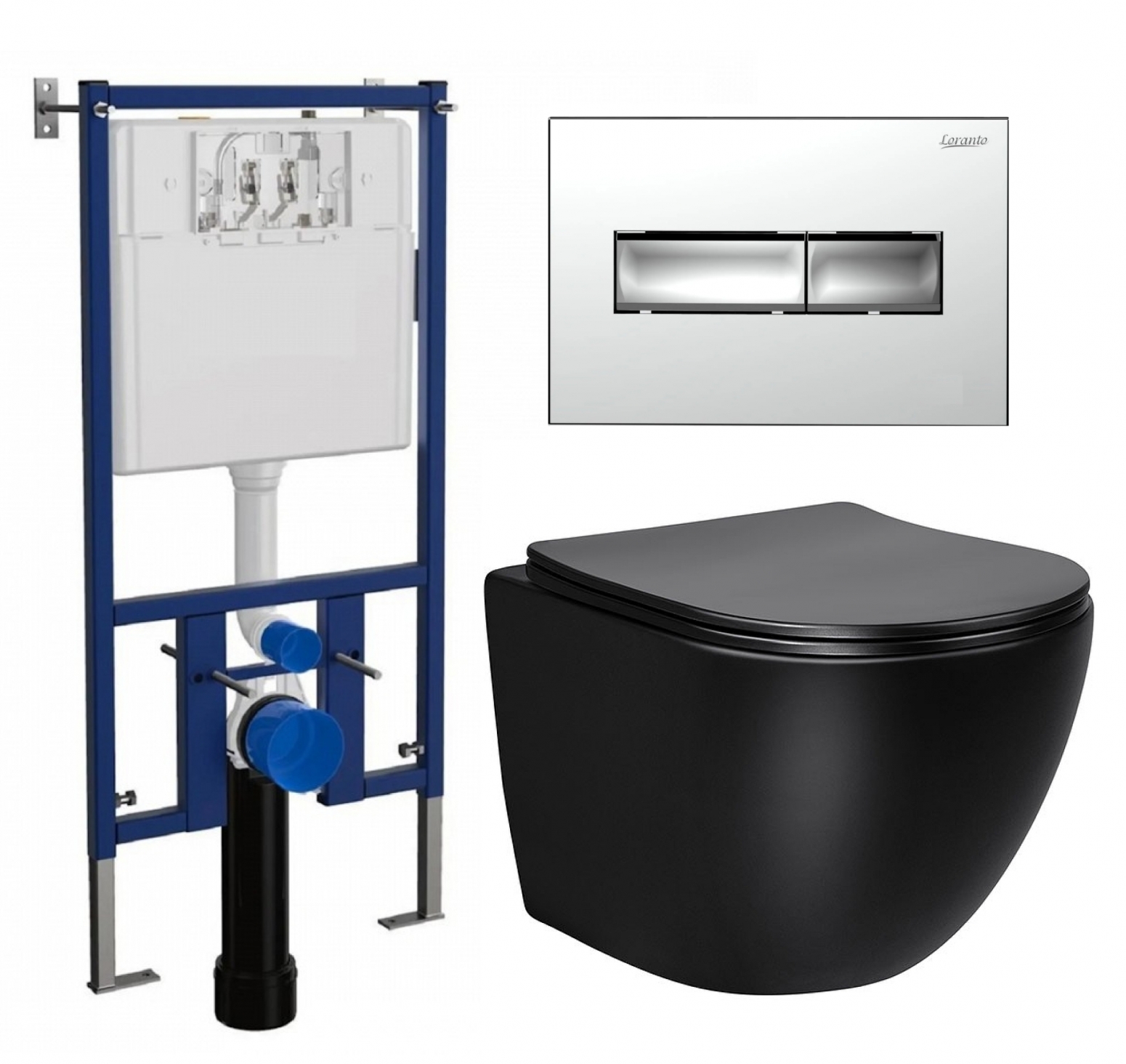 

Комплект: инсталляция Loranto + унитаз Globo + кнопка хром, 521543