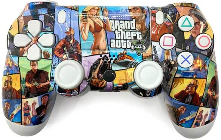 фото Геймпад беспроводной dualshock 4 wireless controller (v2) grand theft auto (ps4) nobrand